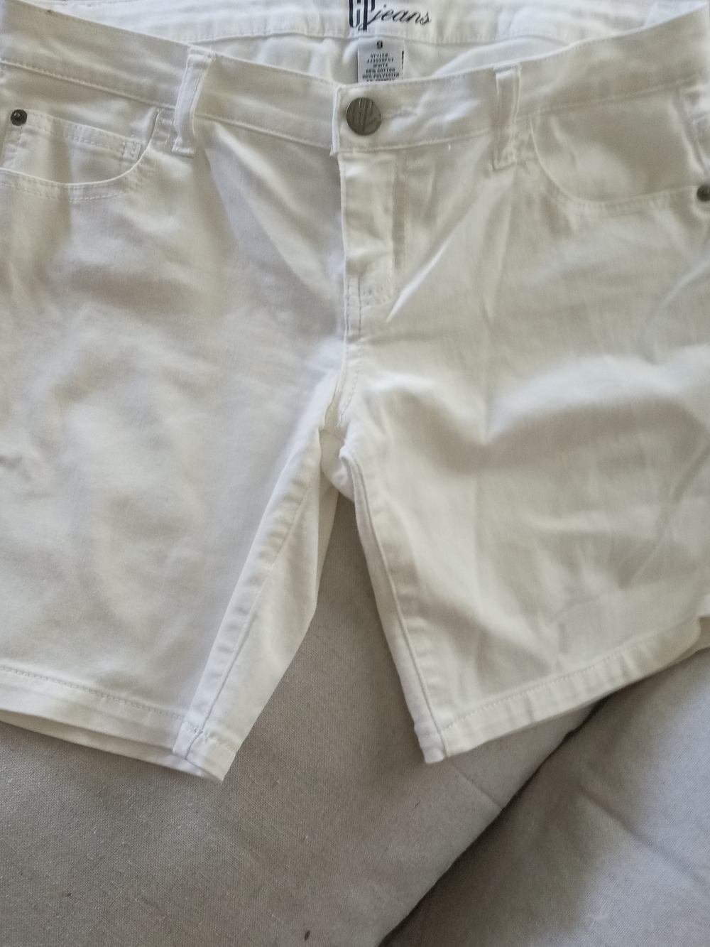 CPJeans White Denim Shorts Size 9